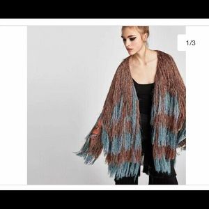 Zara Multi-color jacket with shimmery fringe